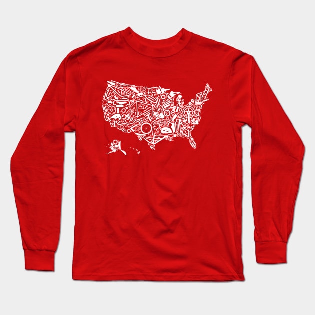 RIDE AMERICA Long Sleeve T-Shirt by reigedesign